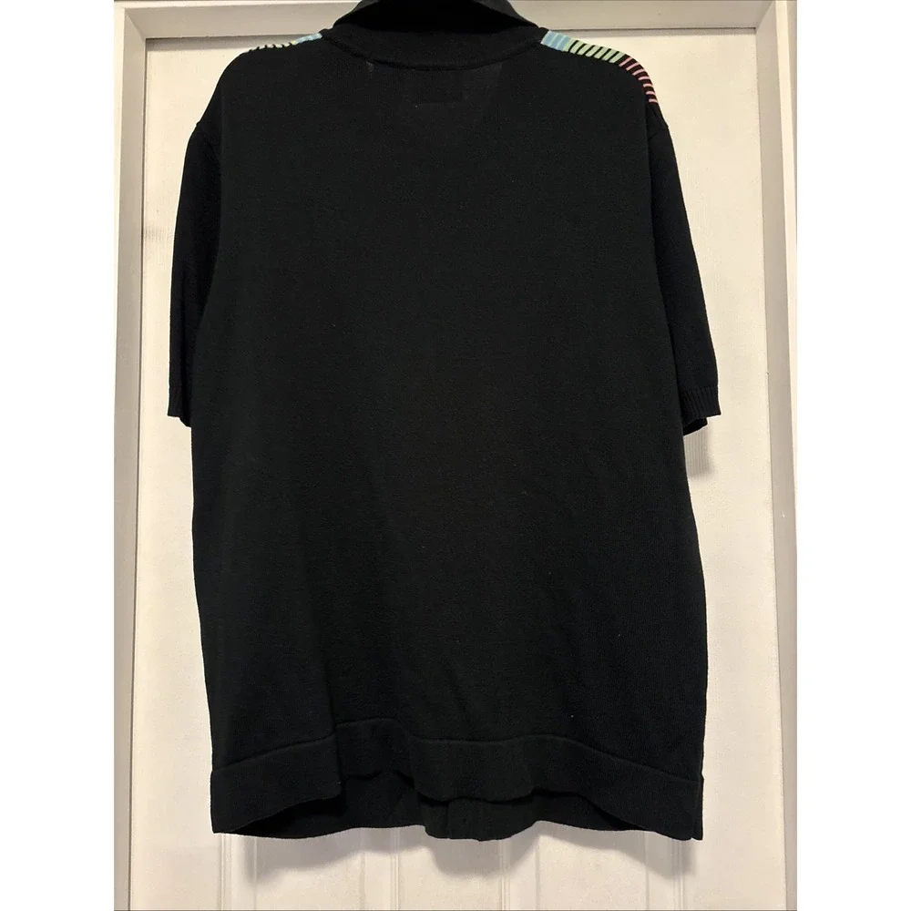 Vtg Irvine Park Button Up Knit Shirt Mens Rockabilly Preppy Collared Retro XL - Picture 5 of 5